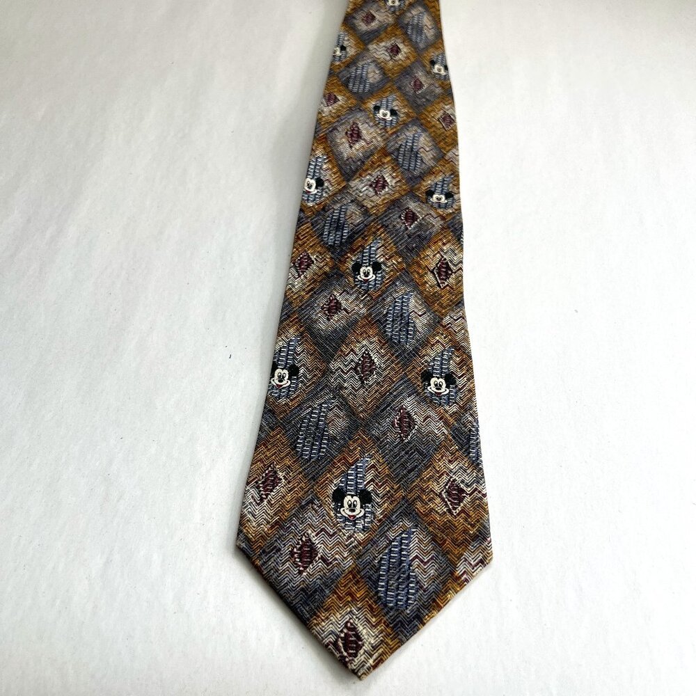 Mickey & CO by Atlas‎ Design Sweden Vintage 100% Silk Tie Mickey Mouse Retro